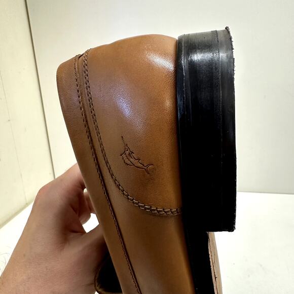 EXCELLENT Tommy Bahama Maya Bay Bit Loafer Fish Hook Tan Brown Size 9 - Picture 13 of 15